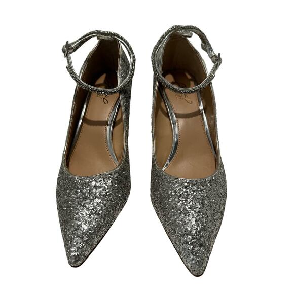 JEWEL BADGLEY MISCHKA NWOB $109 Jamila in Smoked Glittter Size 9.5 - Picture 5 of 11